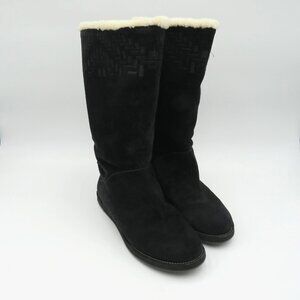 Cole Haan Boots Womens Size 7 Black Waterproof Shearling Lined‎ D29688